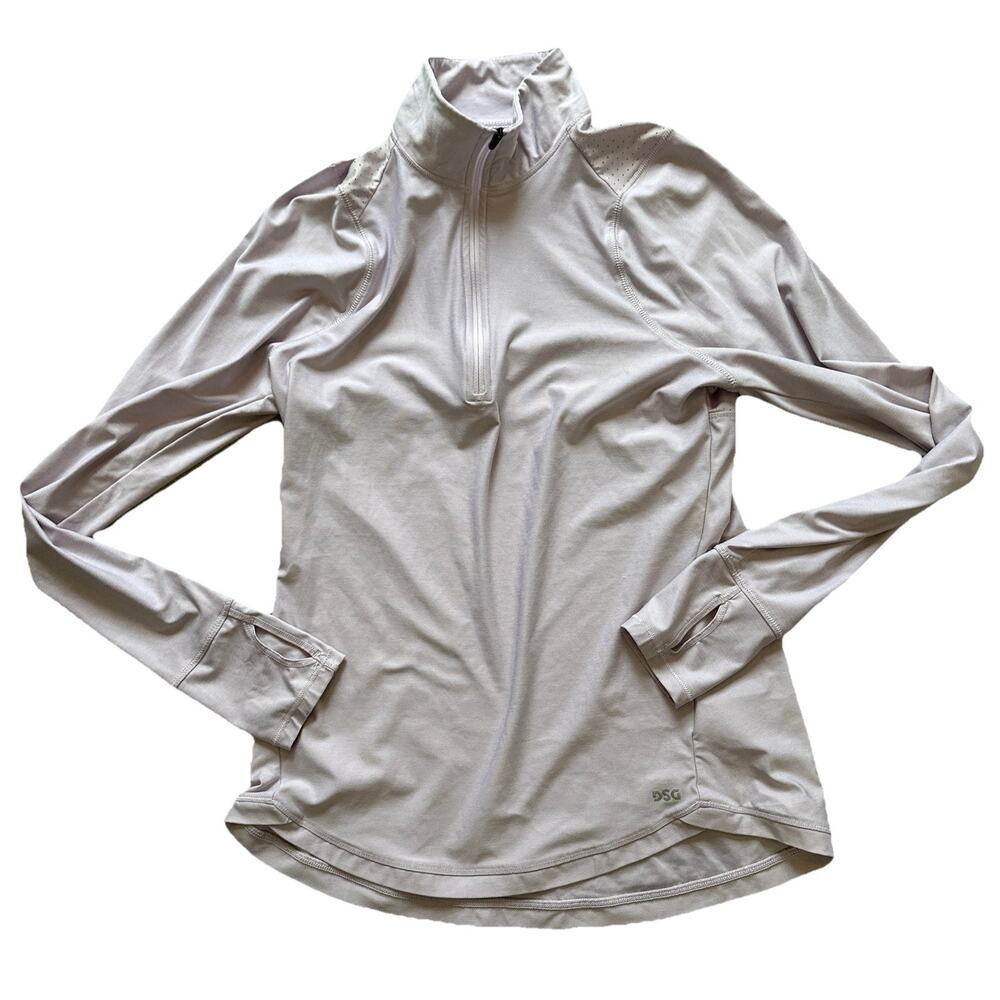 DSG Shirt Womens X-Small Light Purple 1/4 Zip Pullover Thumb Holes